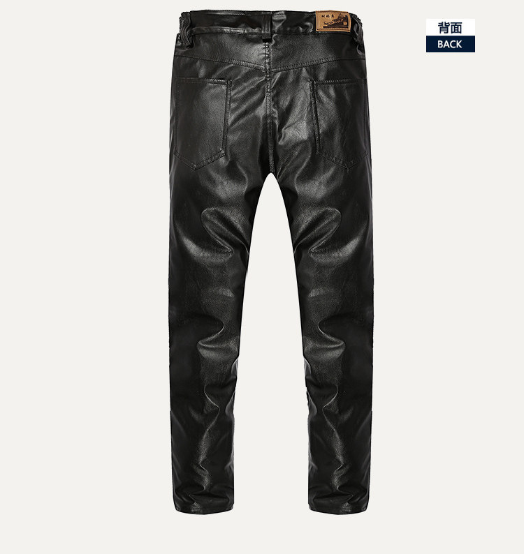 Pantalon cuir homme droit pour hiver - Ref 1483381 Image 15