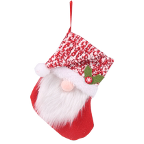 Christmas decorations non-woven fabric plush knitted hat Christmas Sox candy bag without face Rudolf trumpet Christmas