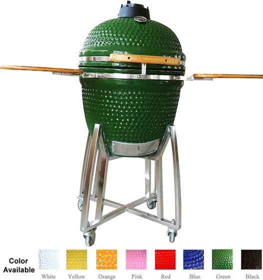 21인치 세라믹 스토브 kamado 유럽 및 미국 바베큐 세라믹 스토브 숯불 훈제 바베큐 스토브 Big Green Egg 세라믹 바베큐 스토브