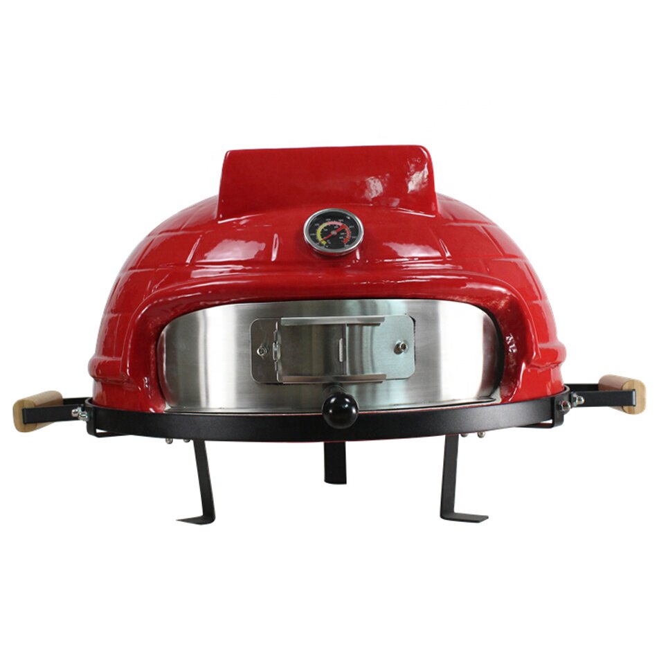 Family gathering kitchen kitchenware ceramic barbecue pizza oven 21 inch pizza oven European and American barbecue pizz