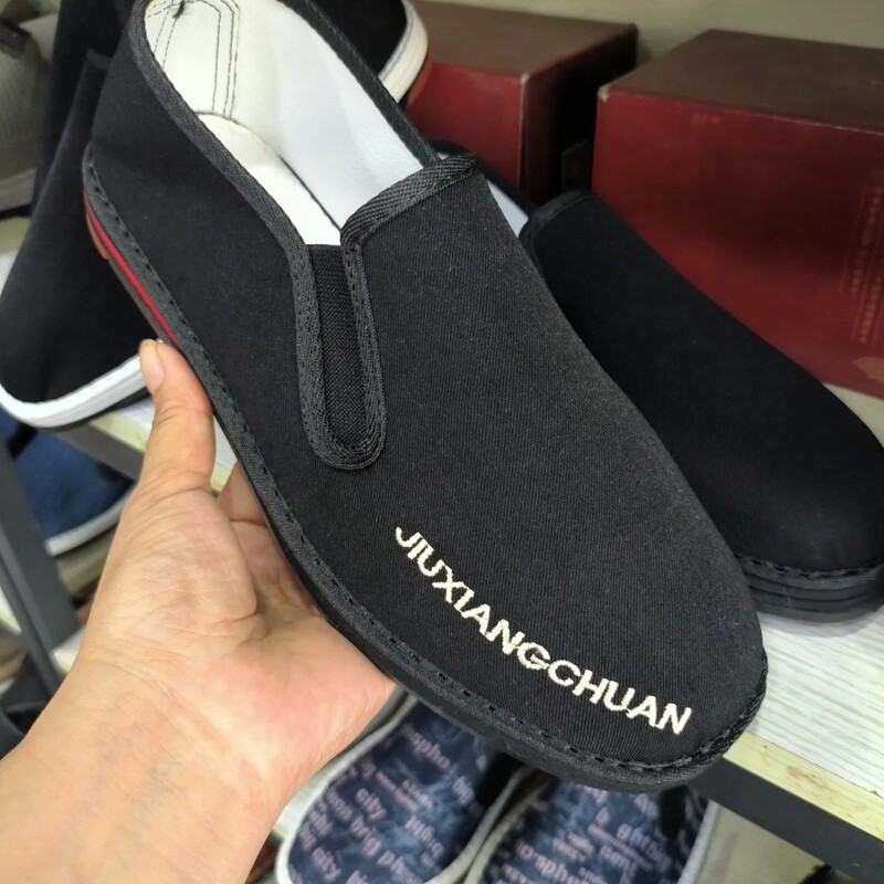Xiangshan Wants to Wear Pure Handmade Cloth Shoes for Men, Autumn Style, Breathable, Comfortable, Wear-Resistant, Non-Slip, Black-Edged Casual Cloth Shoes