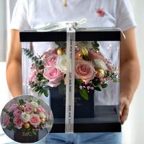 National Day gift portable rose Korean gift box Shenzhen Nanjing flowers City Express Shanghai Zhengzhou delivery