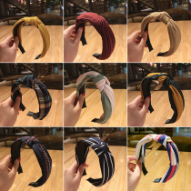 ins hair band female hair hair band wild out simple Korean sweet temperament net red cute pressure hair non-slip hole