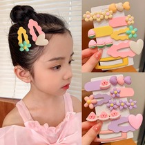 Childrens cute hairpin girl sweet bangs hairpin girl dopamine side one-word duckbill clip headdress