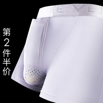 Summer Ice Silk gun egg separation mens underwear scrotum support spermatic vein breathable varicose sexy bullets boxer shorts