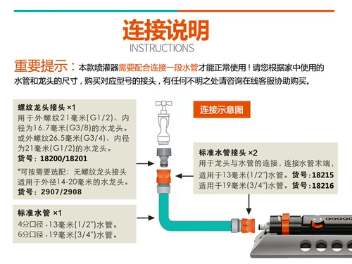 Германия импортировала Jianging автоматический сад спринклер, водяной водный спрей для хедлин