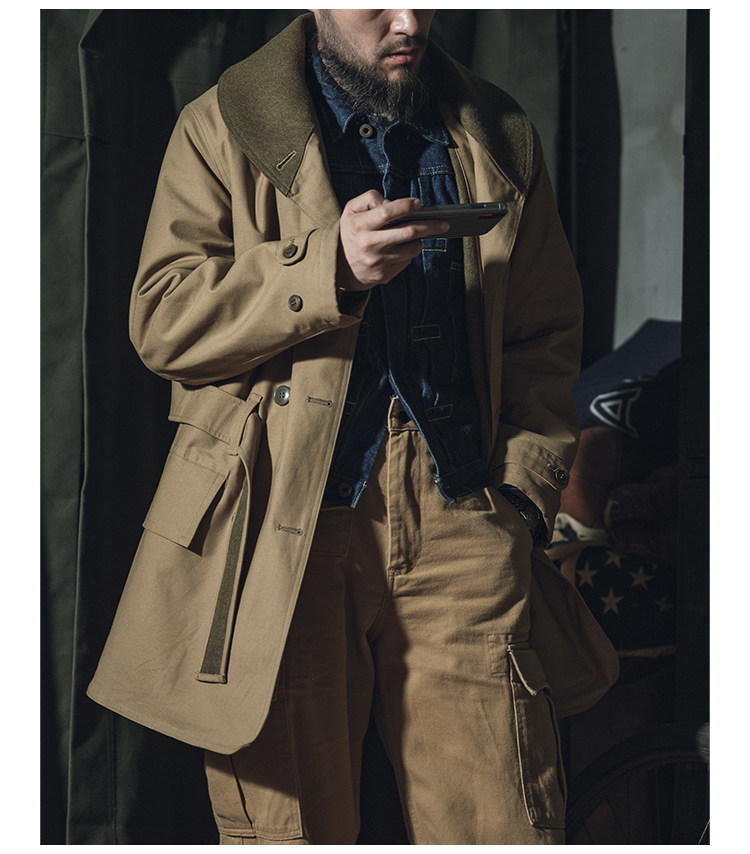 Bronson M-1938 Mackinaw Coat US Army Parka Winter Men Shawl Collar