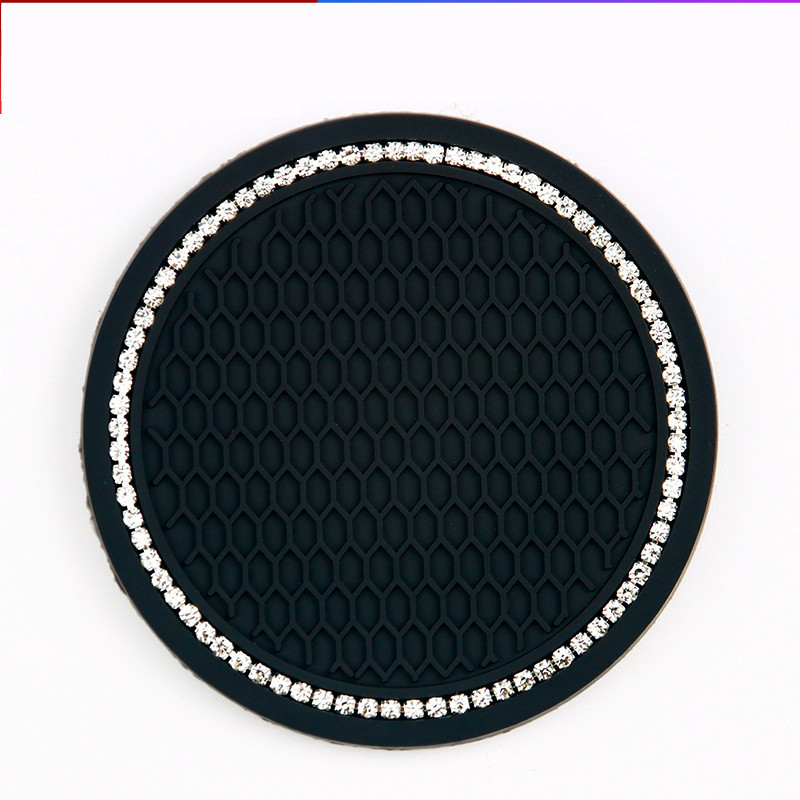 Insert drilling water glass cushion round silicone Slip Mat Cups Heat Insulation Mat Water Drill Creative On-board Automotive Supplies