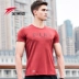 Jin Laike thể thao áo thun nam mùa hè thoáng khí tay ngắn thấm mồ hôi tập thể dục thon gọn Áo phông thể thao