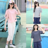 Летний комплект для школьников, модная летняя одежда, для средней школы, в корейском стиле, короткий рукав