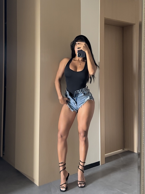 Lamermaidus Mermaid European and American Sexy Hottie Denim Shorts Niche Ripped High-Stretch Jeans