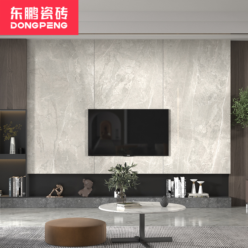 Dongpeng Tile Lightning Grey 900x1800 Large Plate Tile Living Room Minimalist Modern Rock Board TV Background Wall Tile