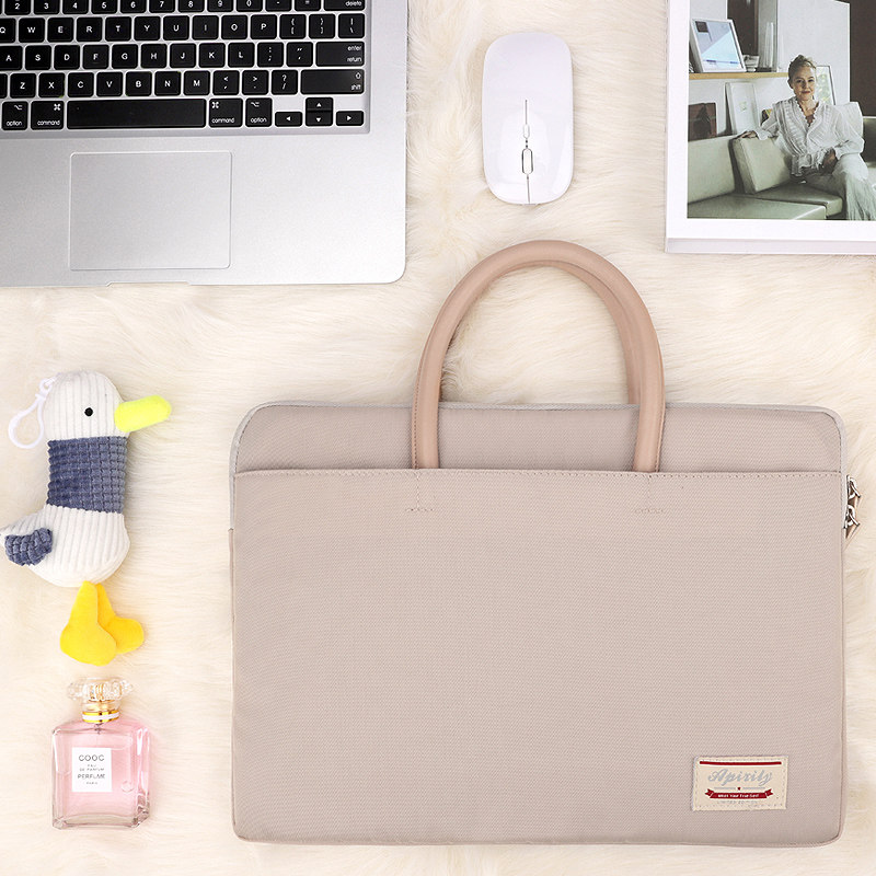 Mobile pen electric bag 14 inch girls apply Apple MacBookPro13 Huawei 15:6 Lenovo small new air Xiaomi 16 inch waterproof light and thin fashion briefcase bag protective sleeve