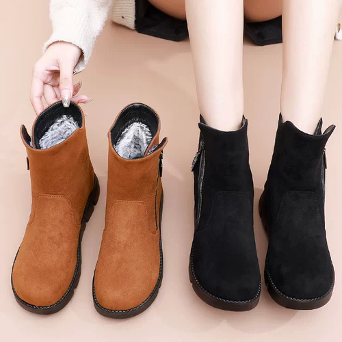 Сапоги, утепленная удерживающая тепло нескользящая обувь для матери, коллекция 2023, для среднего возраста