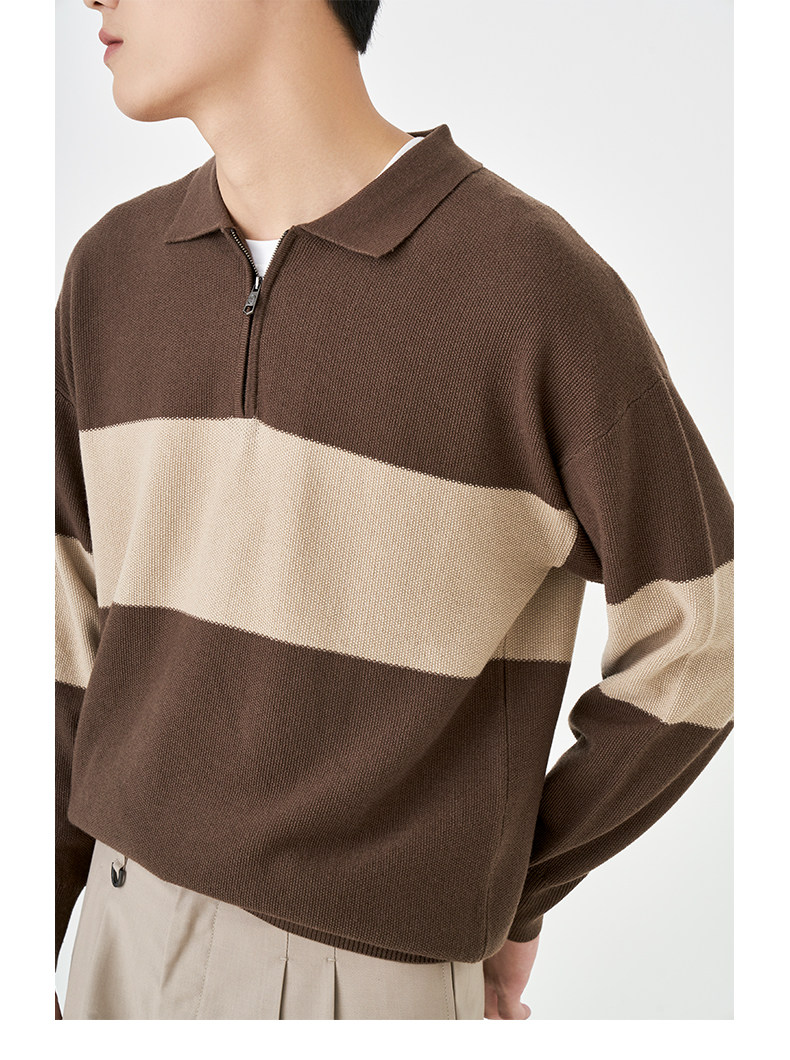 Весенняя шерстяная футболка polo, лонгслив, базовый мужской свитер, коллекция 2021, тренд сезона, свободный крой 