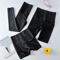 High waist lifting hip waist tight belly pants cycling yoga pants sports outside wear bottom leg pants plastic shaping pants