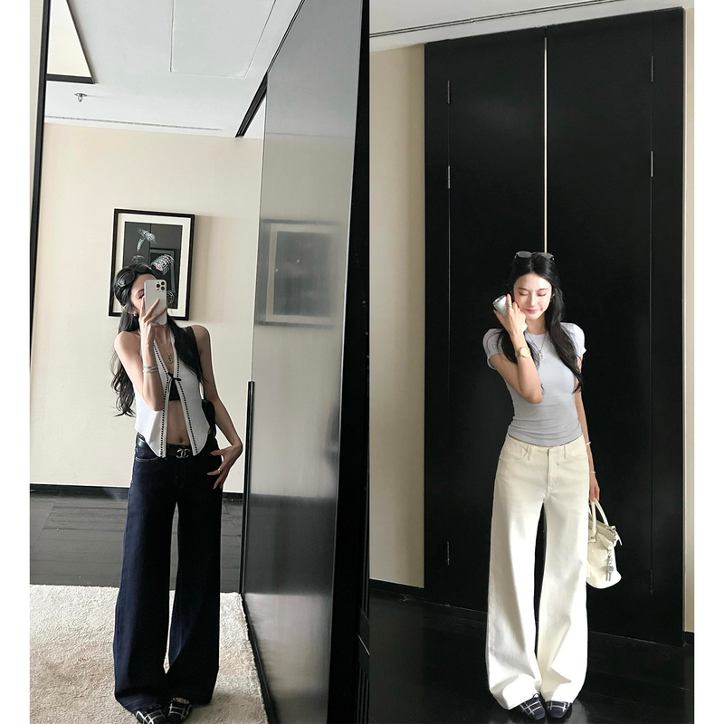 Ouyang's'Wu' Straight-Leg Jeans'2.0 Upgrade! Heavy-Duty Upgraded Active Dye Wash Stitch Jeans