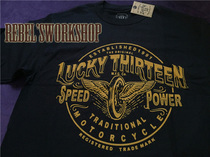Lucky 13 T-shirt HotRod West Coast Kustom Old School Tattoo American retro