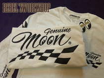 Spot Mooneyes Genuine MOON Checker white long sleeve T-shirt