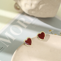 Mosquito Coil Pan Ear Clip without pain No earbugling Korean temperament 2021 New retro port Taste Red Loving Earrings Woman