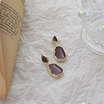 Lazy Fave Style Earrings Retro Harbor Wind Long Style Earrings 2021 New Tide Net Red Without Ear Clip Woman