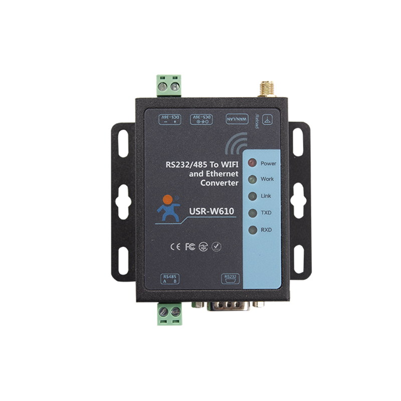 wifi wireless serial port server rs232 / 485 to wifi / rj45 manned usr-w610