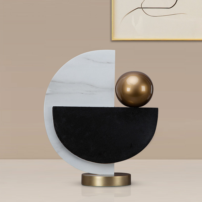 Modern creative geometric round home accessories sample house sample house exhibition center villa exhibition hall light luxury art decoration