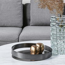 Light luxury creative fruit plate metal decoration living room tea table cafeteria designer set pad