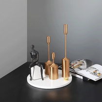Metal candlesticks a set of desktop crafts cabinets soft furnishings model room simple European ornaments