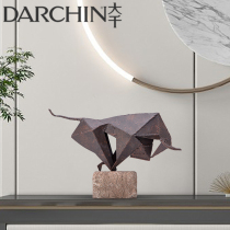 Creative geometric origami cow animal decorations home decorations model room homestay personality art crafts decorations