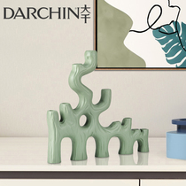 Modern Green Fresh Fun Home Decoration Sample-Like Board House Sales Floor Creative Collision Color Personality Handicraft Furnishing