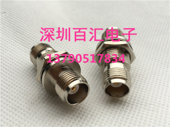 TNC-KKY panel mount connector TNC female-to-female straight-through double-pass adapter with nut washer can be fixed