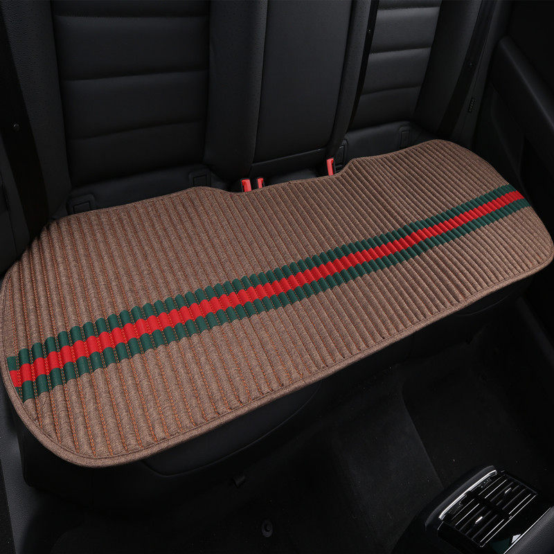 Car cushion rear seat linen without backrest Four seasons universal bundle-free ice silk summer health car cushion back seat