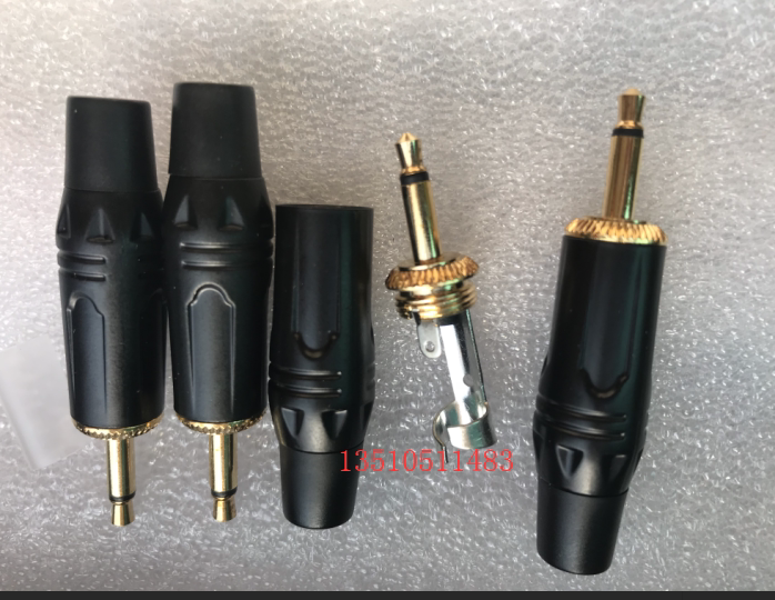 Total copper 3 5MM3 5 single tone plug welding audio-video 3 5MM small two-core headphone computer DIY high quality