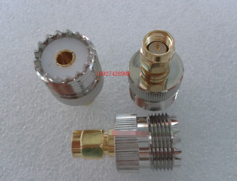 UHF-K SMA-J hand desk signal high frequency adapter radio frequency coaxial SMA revolution M mother SMA turn UHF double mother