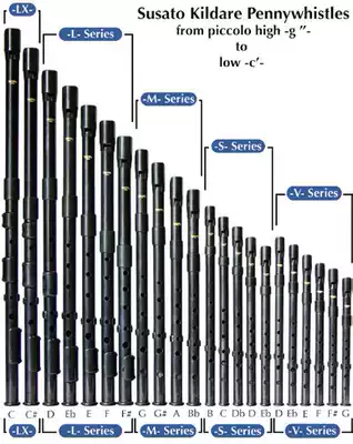 Susat Susato Irish whistle adjustable full series six-hole flute imported from the United States