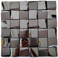 Черное зеркало+черная поверхность щетки 11,7 Таблетки квадрат