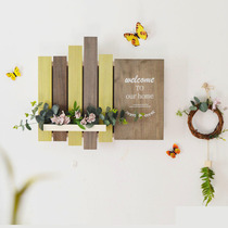 Solid Wood meter box shielding box Nordic idyllic electric meter shielding wall multimedia collection box decoration wall hanging