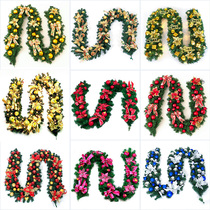 Huachi Christmas supplies Rattan Christmas decorations Christmas pine branches Temi Christmas door decoration scene layout