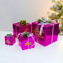 Huachi Christmas gift box 10-25cm Christmas tree decoration gift box shopping mall Christmas decorations