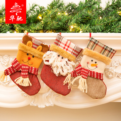 圣诞节装饰品礼物圣诞老人袜子
