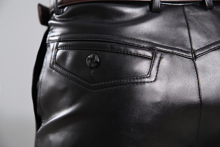Pantalon cuir homme droit pour hiver - Ref 1479209 Image 23