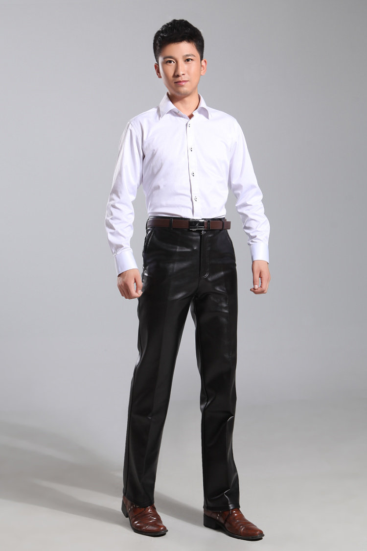 Pantalon cuir homme droit pour hiver - Ref 1479209 Image 15