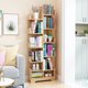 Simple bookshelf multi-layer shelf floor-to-ceiling solid wood home children's small bookcase table multi-layer living room against the wall