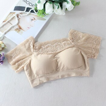 2017 ພາກຮຽນ spring ແລະ summer ໃຫມ່ lace bottoming ເສື້ອແມ່ຍິງຂອງແຂນສັ້ນເຄິ່ງຍາວເຄິ່ງ slim fit inner modal tube top