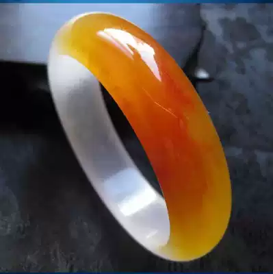 Xinjiang Hetian Jade Yellow Dragon Jade women's jade bracelet Gobi gold silk jade bracelet genuine factory direct sales recommendation