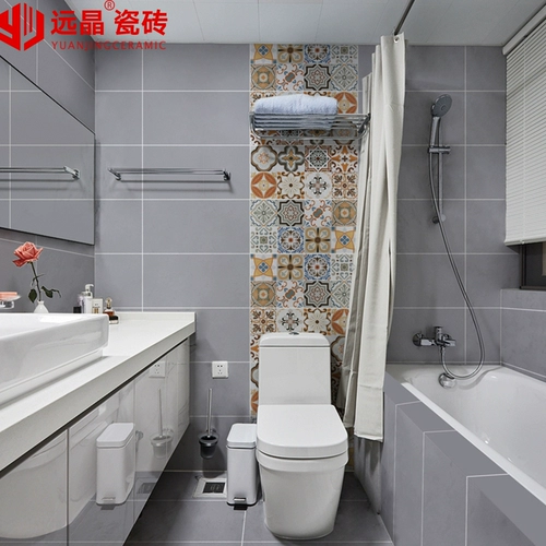 Бесплатная доставка, цельнокерамическая антикварная плитка Фошань, 300600, чисто серая плитка для кухни, ванной комнаты, скандинавская черно-белая серая настенная и напольная плитка