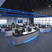 Paint console multimedia console workbench public security fire command center monitoring console curved dispatching console