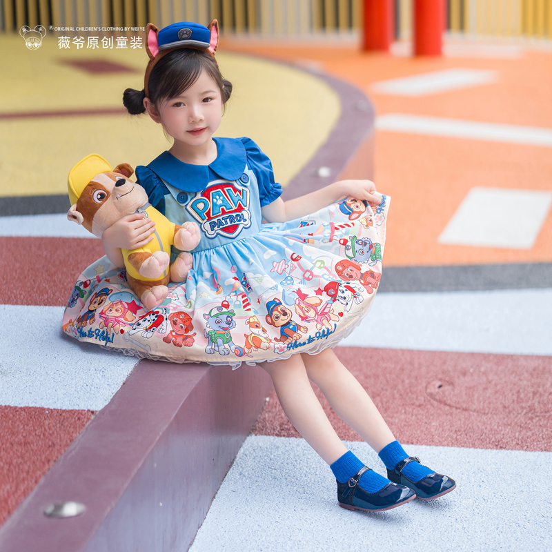 Wei Ye's Original [Cute Dog Story] Summer Girls' Lolita Dress Children's Day Daily Lolita Dress