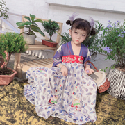 ban đầu thiết kế cô gái thêu nặng Wei Han ăn mặc yếu tố Trung Quốc đáng yêu váy cũ.